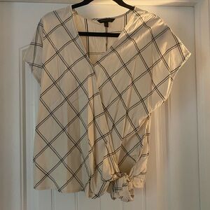 White and black Banana Republic top
